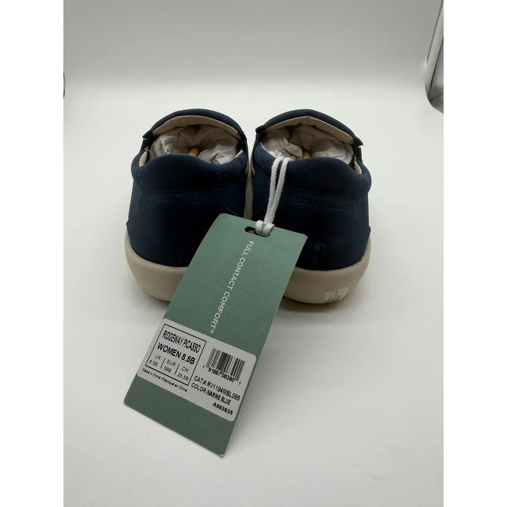Revitalign Ridgeway Picasso Navy Blue Slip On Shoes Womens 8.5B